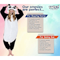 Miniatyrbilde 5 av 5: Dyre- og sjødyr plysj cosplay-drakt - Morsom og komfortabel Halloween-kostyme for voksne XX-Large Panda
