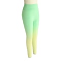 Miniatyrbilde 4 av 8: Gul grønn rumpe yogabukser sømløs hofteløfting gradient høy midje leggings store
