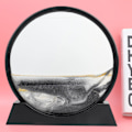 Miniatyrbild 5 av 6: Flödande sandmålning 3D Timglasdekoration Flöde Landskapsmålning Kvicksandsdekor (svart)