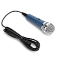 Miniatyrbillede 6 af 8: Kablet kondensatormikrofon 3,5 mm med US-formet 3,5 mm lydadapter til computerkaraoke (blå)