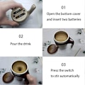 Miniatyrbillede 5 af 5: Automatisk Magnetisk Omrører Kaffekrus, Roterende Hjemmekontor Rejse Blandekop Sjovt Elektrisk Rustfrit Stål Selv Omrørende Kaffekop, Egnet