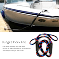 Miniatyrbillede 7 af 8: Frit justerbar kajak surfing bungee dock line praktisk yacht marine elastisk kano forbindelsestov tilbehør sort blå rød