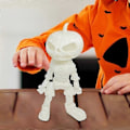 Pikkukuva 4 / 5: 3D-tulostettu kurpitsahahmo, hehkuva pöytämalli, Halloween-nukke liikkuvilla raajoilla, sininen punainen