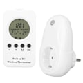 Miniatyrbillede 2 af 8: Trådløs stikkontakt termostat LCD fjernbetjening digital display temperaturregulator med temp sensor EU stik 220V