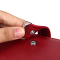 Miniatyrbillede 8 af 8: Mini Moderigtigt RFID Kvinder Kortholder PU Læder Bankkort Box Visitkort Etui Rød