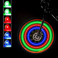 Miniatyrbillede 1 af 5: 12 stk. LED Cykelhjul Lys Vandtætte Cykeleger Lys Farverige Cykelhjul Lys 3 Farver Cykeldæk Eger Lys med Batterier til Sikker Cykling