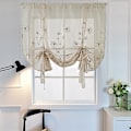 Miniatyrbillede 1 af 5: Broderede Blackout Gardiner - Justerbar Vinduepanel (60*120cm)