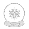 Pikkukuva 6 / 8: Kuumaleimausleikkurit Hiiliteräs Kristallipallo Lumikidemuoto Leikkaukset DIY Scrapbook-askarteluun