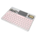 Miniatyrbild 4 av 8: Trådlöst Bluetooth-tangentbord Multifunktionellt akryltangentbord för Windows för Android för IOS Rosa