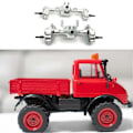 Miniatyrbillede 3 af 5: For- og bagaksel sæt til FMS 1/24 FCX24 Xiaoqi K5 RC, Sølv