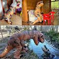 Miniatyrbilde 4 av 5: Oppblåsbart kostyme for voksen dinosaur