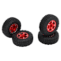 Pikkukuva 5 / 8: RC-auton renkaat ja vanteet Axial SCX24 -mallille 1/24 Kauko-ohjattavan auton päivitystarvikkeet Punainen