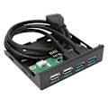 Miniatyrbild 3 av 8: 3,5 tums frontpanel USB3.0 Hub Höghastighets 4-portars intern kombofästeadapter för PC Desktop 3,5 tums diskettfack