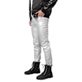 Pikkukuva 3 / 5: Youthup miesten slim fit -tekonahkahousut - hopea EU-koko 31