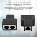Miniatyrbillede 8 af 8: 2 STK 3,5MM han 3-kanals netværk RJ45 8-core Jack Splitter Adapter POE netværksdistributør
