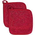 Pikkukuva 1 / 5: 100% puuvilla frotee patalaput keittiöön, 2 kpl, 21,6 x 21 cm, punainen-m.2937 Zekai