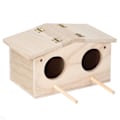 Miniatyrbillede 5 af 8: Træ kæledyr fuglerede hus avlsboks bur fuglehus tilbehør til papegøjer svaler