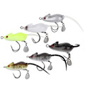 Miniatyrbilde 2 av 8: 6 stk 5,5 cm/10,5 g paljett kunstig frosk fiske lokker hardt agn med kroker fiskeutstyr tilbehør