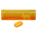 Miniatyrbillede 1 af 8: Trådløst tastatur og mus Combo 2.4G trådløs tilstand Letbetjent Retro Punk-tastatur med 3 DPI justerbar gamingmus blandet farve Gul