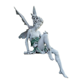 Miniatyrbillede 3 af 3: 1 stk. Siddende Fe Have Statue, Resin Siddende Fe Have Ornament, til Have Dekoration, 5*15cm