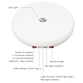 Miniatyrbillede 5 af 8: Elektrisk roterende displaybord LED-lys 25 cm støjsvag 20 kg belastningskapacitet drejeskive displaystativ til smykker hvid