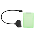Miniatyrbillede 4 af 8: TypeC SATA-adapter 2,5 tommer USB 3.0 10G SSD HDD harddiskdrev kabelbeskyttelsesboks (grøn)