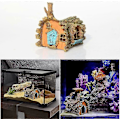 Miniatyrbilde 5 av 5: 1 stk. Akvariedekorasjon, Fisketank Ornament, Resin Grottehus, Fisketank Gjemmested Dekorasjon