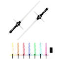 Miniatyrbilde 1 av 8: 2 stk 7 farger skiftende lysende sverd utvidbart LED lyssverd lysleker for cosplay Halloween jul