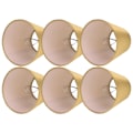 Miniatyrbillede 6 af 8: 6 STK E14 Lampeskærm Stof Lampeskærm Bordlampe Loftlampeskærm til soveværelse StueGold PX153