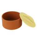 Miniatyrbillede 5 af 8: Kaffe filter opbevaringsholder letvægts silikoneholder anti-støv rund kaffe filter dispenser til hjem kaffebar karamel og ingefær