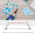 Miniatyrbilde 8 av 8: Metal Bead Loom Kit Smykkevev for veving Halskjede Armbånd DIY Crafts