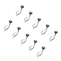 Miniatyrbilde 3 av 8: 10 stk sidemarkerlys 3LED IP68 vanntett rund klarering indikator baklys universal for lastebil bil RV hvitt lys
