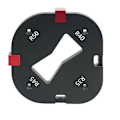 Miniatyrbillede 5 af 5: Lomme Radius Jig Router Skæring Fillet Skabelon 4 i 1 R-Vinkel Bue