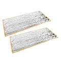 Miniatyrbillede 5 af 8: 2 stk. Nødtæpper 200x100cm Foldbar Rumtæppe Solbeskyttelse Rivfast Overlevelses Tæppe til Camping Rejse