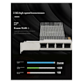 Miniatyrbillede 4 af 5: PCIE 4-Port 2.5G Diskless Netværkskort, Gigabit Kablet Netværksport (A)