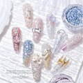 Pikkukuva 5 / 5: 8 Pulloa/setti Sateenkaari Glitter Kynsien Kristallitimantti Jauhe Mikro Lasiglitter Pigmentti Manikyyrikoristeluun