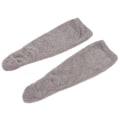 Miniatyrbillede 5 af 8: Overknee Fuzzy Socks Vinterhjem Sove blødt Tykke åndbare plysstrømper Benvarmer Grå