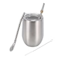 Miniatyrbilde 1 av 5: Yerba Mate Gresskar Tekopp Sett 12Oz, Rustfritt Kaffe Vannkopp, Sølv