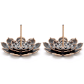 Miniatyrbillede 4 af 8: 2 stk. Lotus Røgelse Brænder Pindeholder Zinklegering Multihul Askefanger Husholdning Indendørs Håndværk