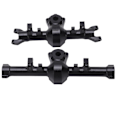Miniatyrbilde 2 av 8: CNC-aluminiumlegering foraksel og bakakselhus for Axial SCX24 1/24 RC-simuleringsmodellbil - Svart