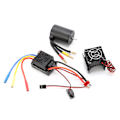 Pikkukuva 5 / 8: 3650 3100KV vedenpitävä 4-napainen harjaton moottori 60A ESC jäähdytyslevyllä yhdistelmäpaketti 1/10 RC-autoon