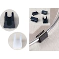Miniatyrbilde 2 av 5: 32 stk. Stolbein Glider Rør Endestykke Bufferhette Stopper Møbel Gulvbeskytter U-form Plast Stolhetter (10mm, hvit)