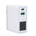 Miniatyrbilde 2 av 8: USB C vegglader PD QC 3.0 2-porters hurtigladerblokk AC100-240V med knappbryterdisplay bærbar lader US-plugg med UK-adapter