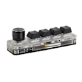 Miniatyrbillede 4 af 8: Minitastatur 4 taster 1 knap USB eller BT Blue Switch Plug and Play Programmerbart tastatur med baggrundsbelyst til gaming Office Media