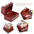 Miniatyrbild 5 av 8: Klassisk trä smycken halsband armband förvaringsbox bröstet case hållare Organizer