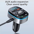 Miniatyrbilde 4 av 5: Bluetooth FM-sender for bil med dobbel USB-lader, MP3-spiller, TF-kort, USB-disk, håndfri samtale, 7 farger