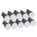 Miniatyrbillede 2 af 8: 10 stk AD16‑22DS LED-signallys Hvid Indikator for høj lysstyrke Udstyr AC/DC24V