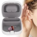 Pikkukuva 8 / 8: Langattomat kuulokojeet Mini In‑Ear -tyyppiset korvaäänenvahvistimet Vanhusten kuulokoje Oikea korva Punainen