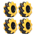 Pikkukuva 5 / 8: Mecanum Wheel Smart Robot Auton osien tarvikkeet OmniDirectional DIY -lelukomponentit 48mm (2 paria)