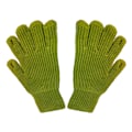 Miniatyrbilde 3 av 8: Vinterhansker 2 Finger Eksponert Design Akryl Fleece Ren Farge Lange Vinterstrikkede Hansker for Utendørs Innendørs Grønn